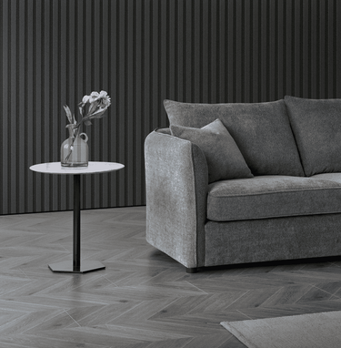 Luxurious Aluxo Rubin Corner Chaise Sofa in Charcoal Boucle for Modern Interiors - UK Luxury Furniture